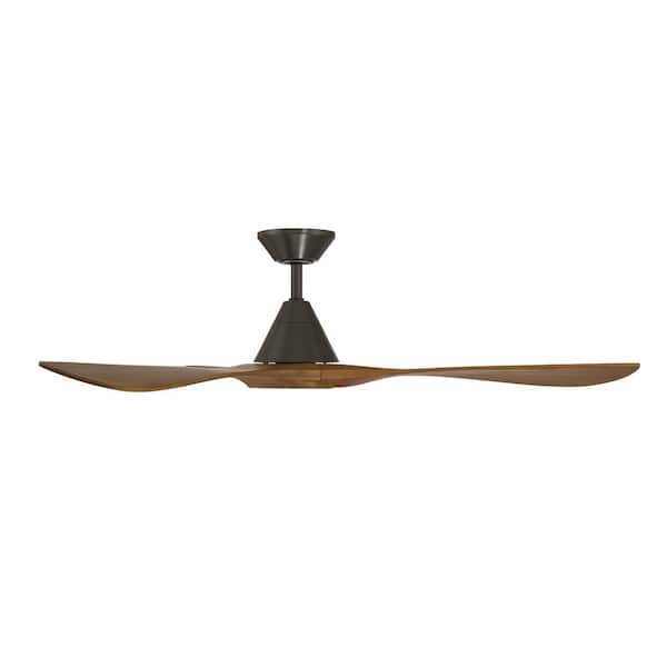 Carve 60 in. Smart Indoor/Outdoor Bronze/Distressed Koa Standard Ceiling Fan and Remote