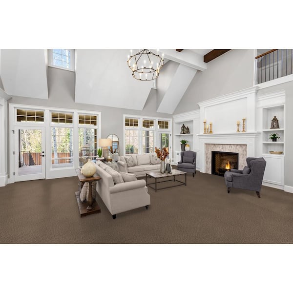 Dream Wish - Vision - Gray 32 oz. SD Polyester Texture Installed Carpet