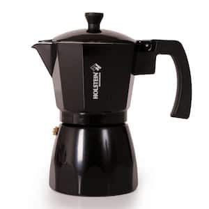 6- Cups Black Aluminum Espresso Machine Coffee Maker