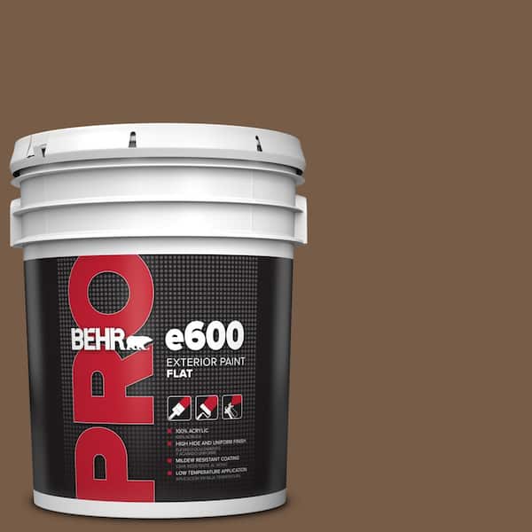 BEHR PRO 5 gal. #N250-7 Mission Brown Flat Exterior Paint