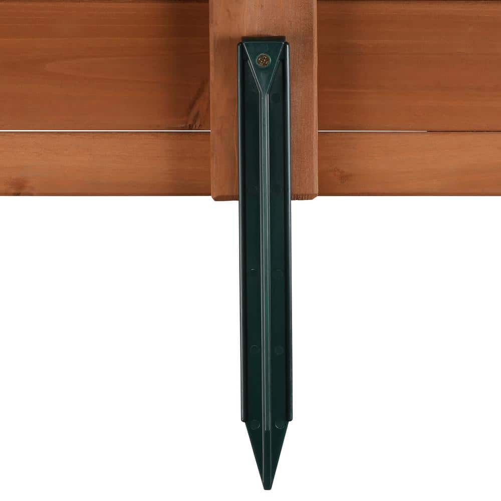 Cedar Wood Square Sandbox with Green Cover