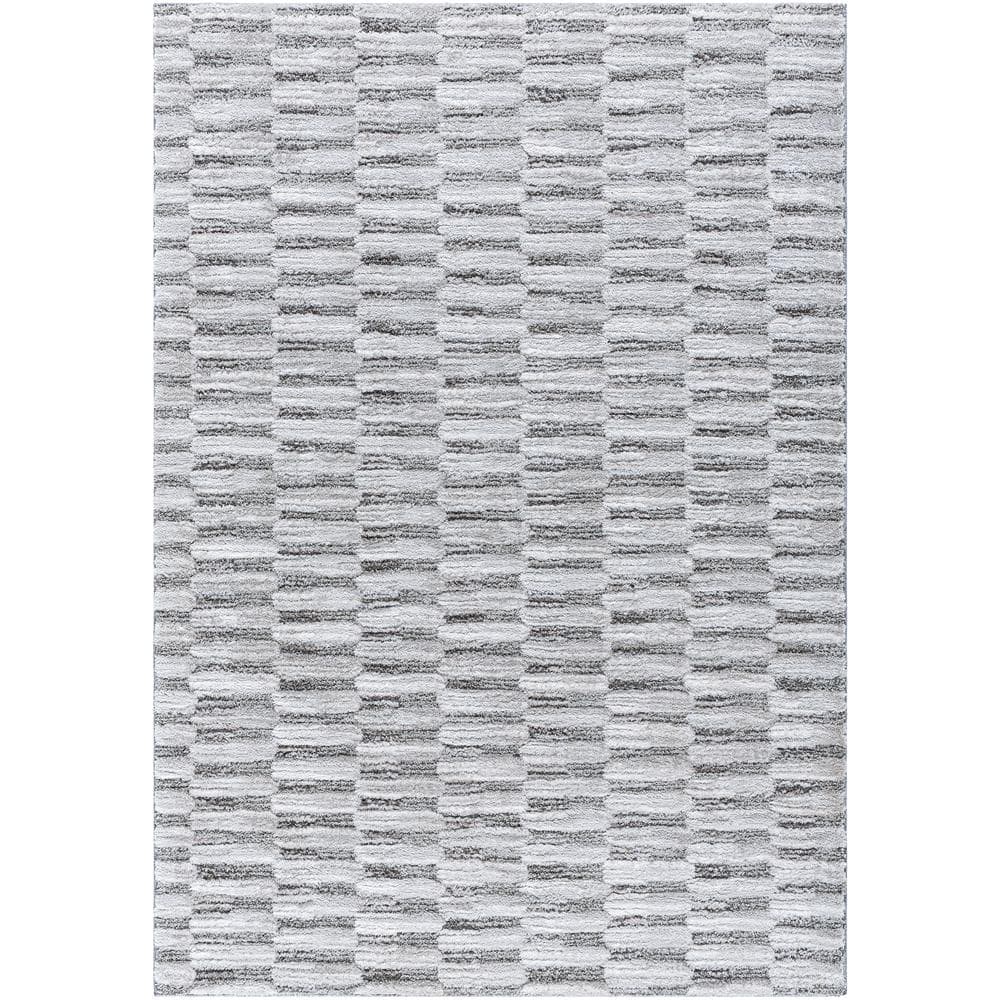 Delight Shag Gray 5 ft. x 7 ft. Global Indoor Area Rug price history on PriceWatchPro
