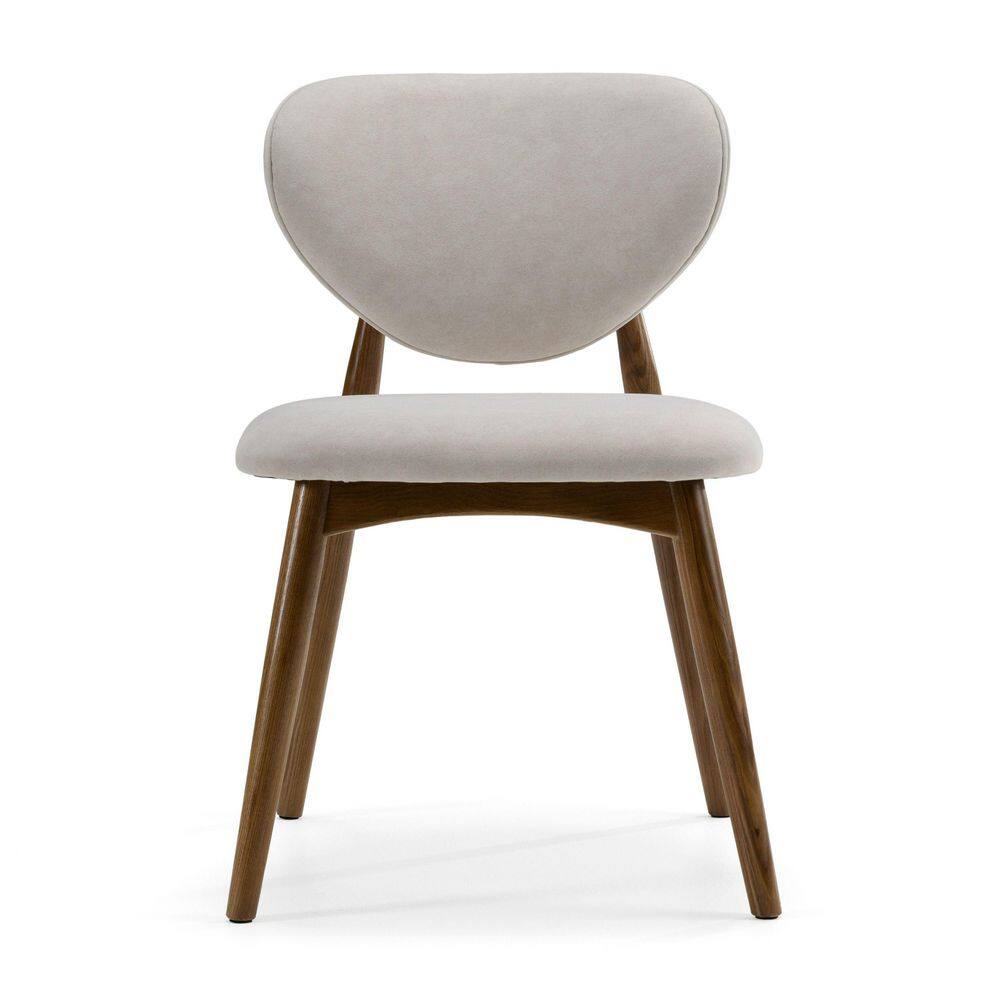 Modrest Savannah Mid-Century Modern Grey and Walnut Fabric Side Chair price history on PriceWatchPro