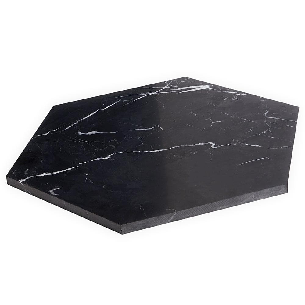 Black Hexagon Nero Marquina Marble Tile 10x10