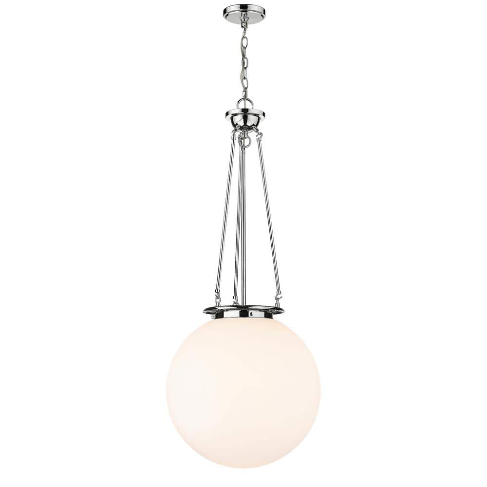 Beacon 100-Watt 1-Light Polished Chrome Shaded Mini Pendant Light with Painted Glass Shade price history on PriceWatchPro
