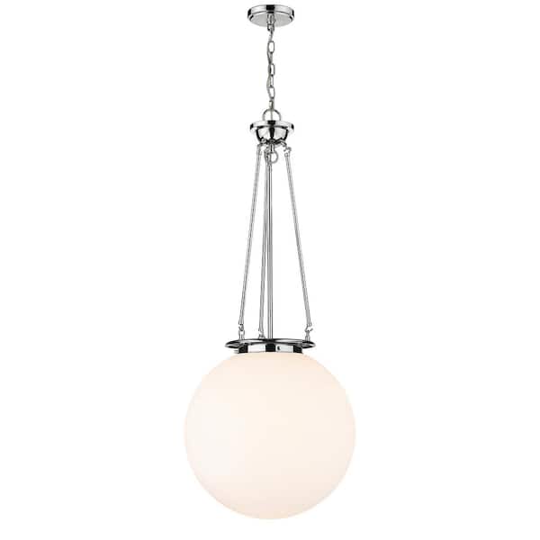 Innovations Beacon 100-Watt 1-Light Polished Chrome Shaded Mini Pendant Light with Painted Glass Shade
