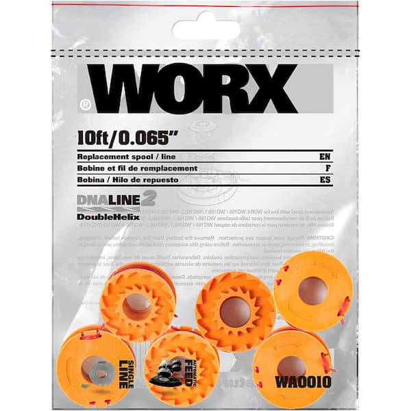 WORX WA0010 Replacement Grass Trimmer Spool Line+Spool Cap Cover,10ft WG150-175