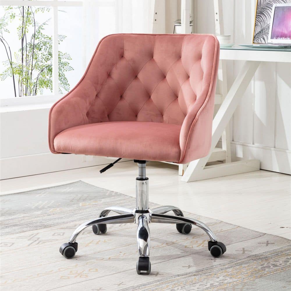 Swivel on sale pink chair