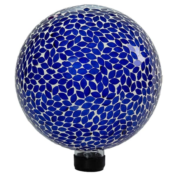 Lavender Crackled Glass Mosaic Gazing Globe - 10 in.