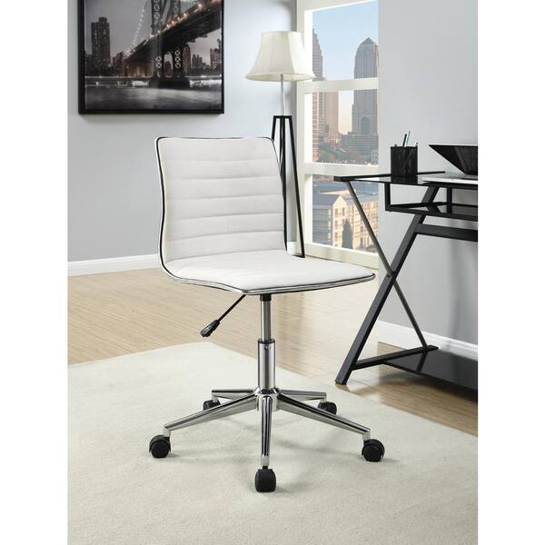 coaster white office chair