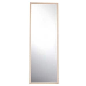 22.8 in. W x 65 in. H Light Oak Modern Rectangle Wooden Framed Full Length Floor Mirror Standing Mirror