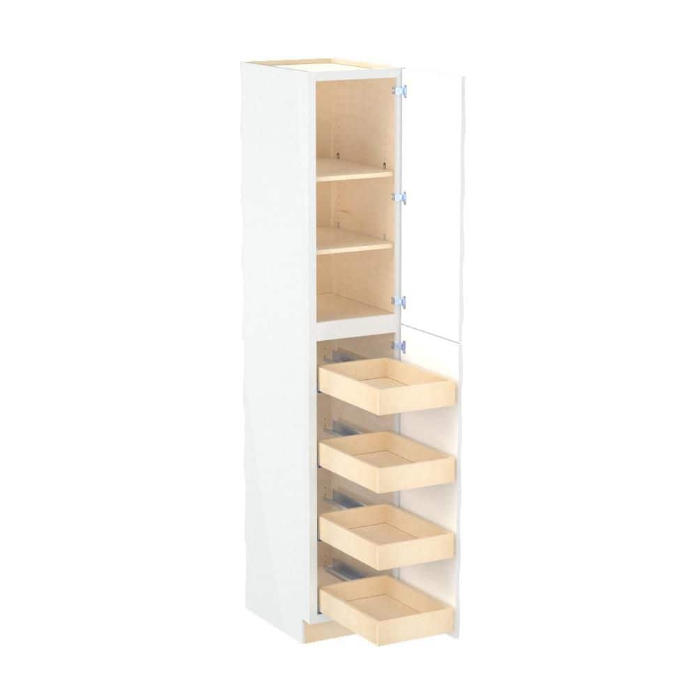Franklin 18 in. W x 24 in. D x 96 in. H Assembled Plywood Pantry Kitchen Cabinet in Vesper White with 4ROT Soft Close RH price history on PriceWatchPro
