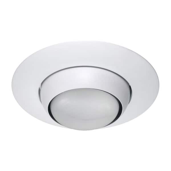 6 in. White Recessed Eyeball Trim