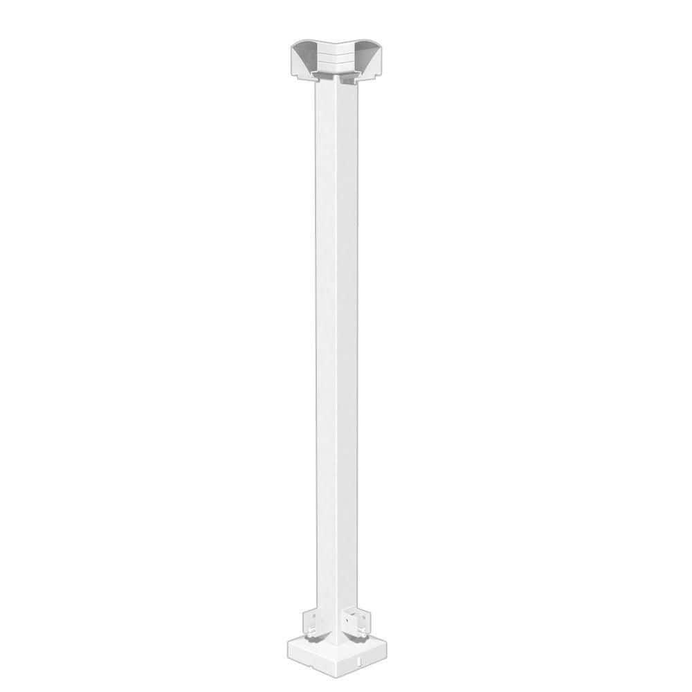 42 in. x 4 in. White Corner Post Aluminum Deck Railing For 42 In. High System price history on PriceWatchPro