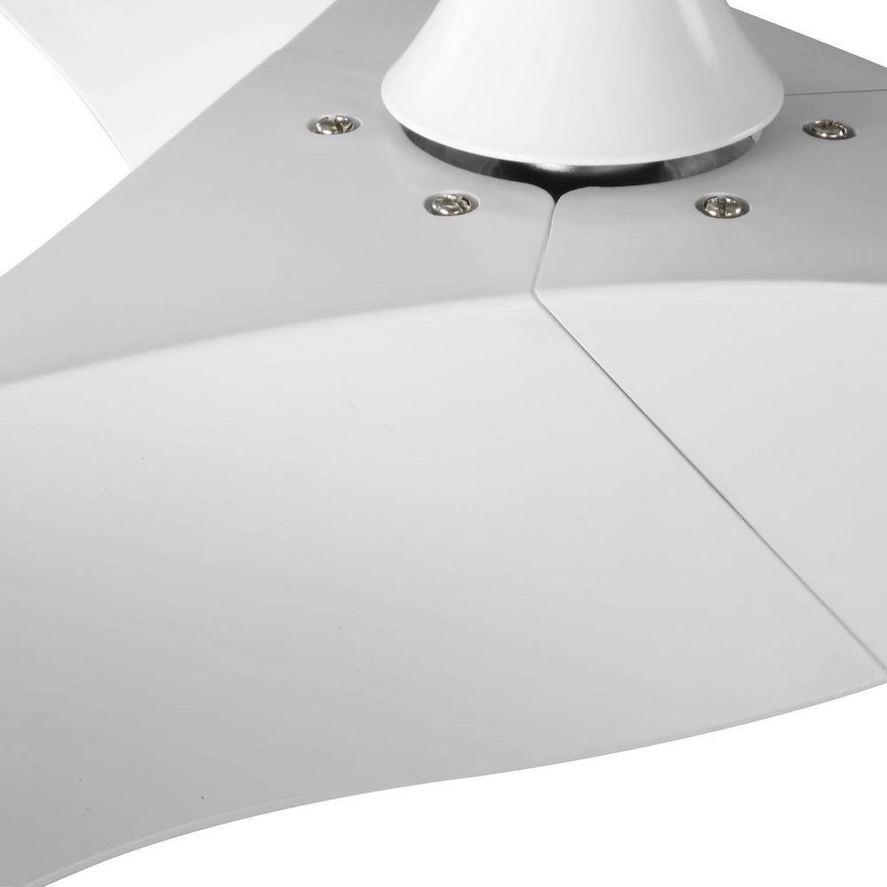 Ryne 52" Matte White 3-Blade Smart LED Ceiling Fan
