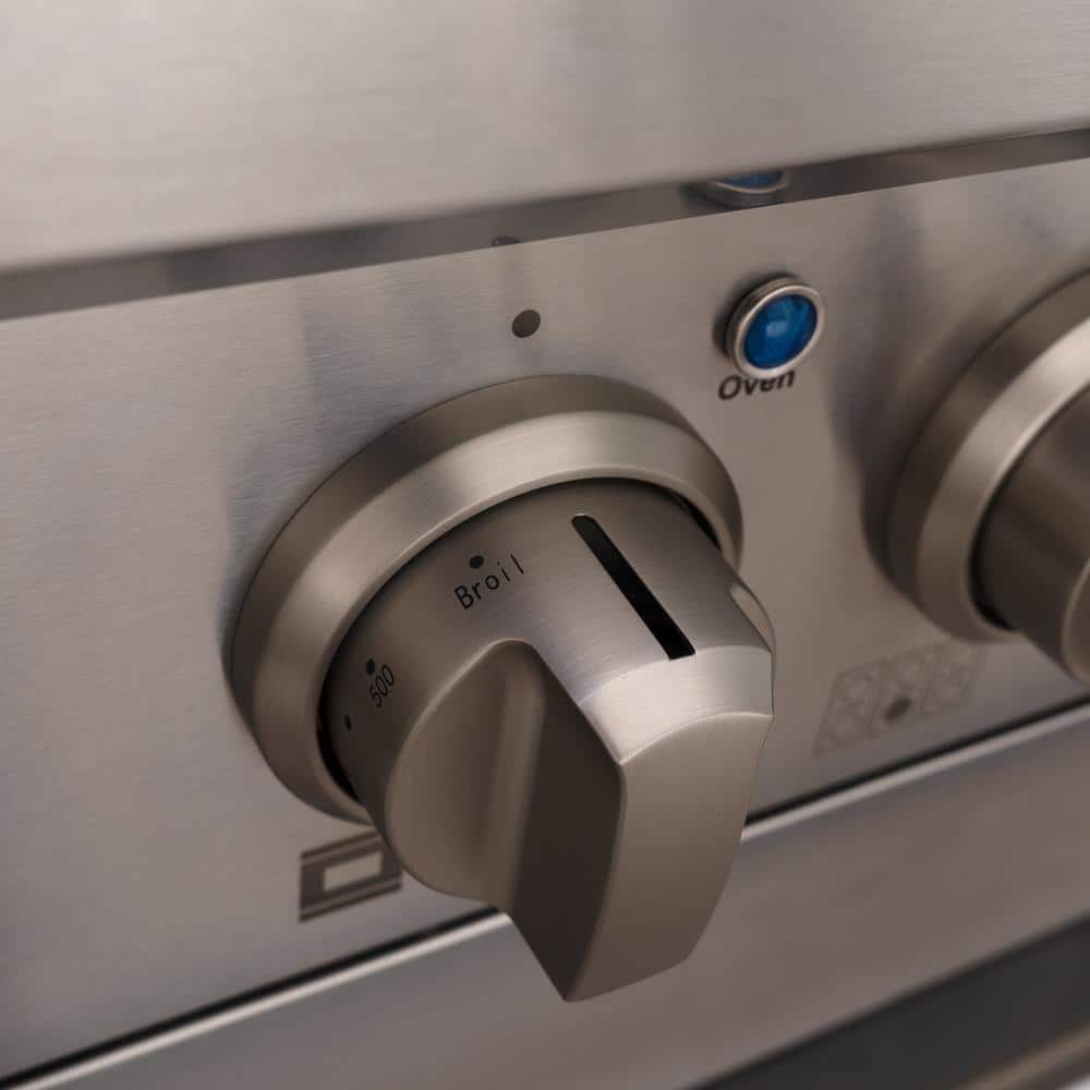 Akicon 36" Stainless Steel Natural Gas Range with Convection and 6 Burners