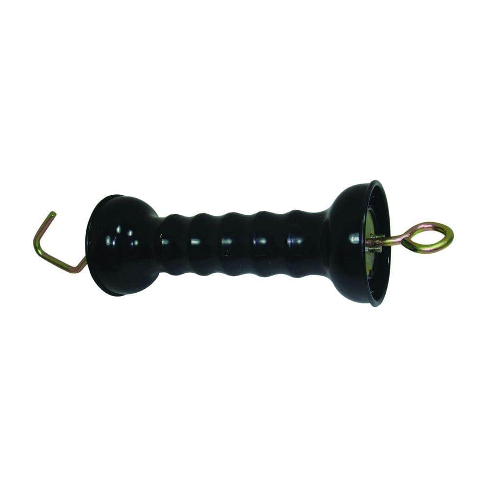 4 Pcs Heavy Duty Electric Fence Gate Handle, Black With Insulators With Spring