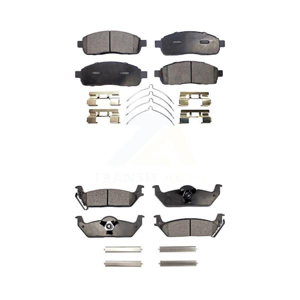 TEC Front Rear Ceramic Brake Pads Kit For Ford F-150 Lincoln Mark LT KTC-100055