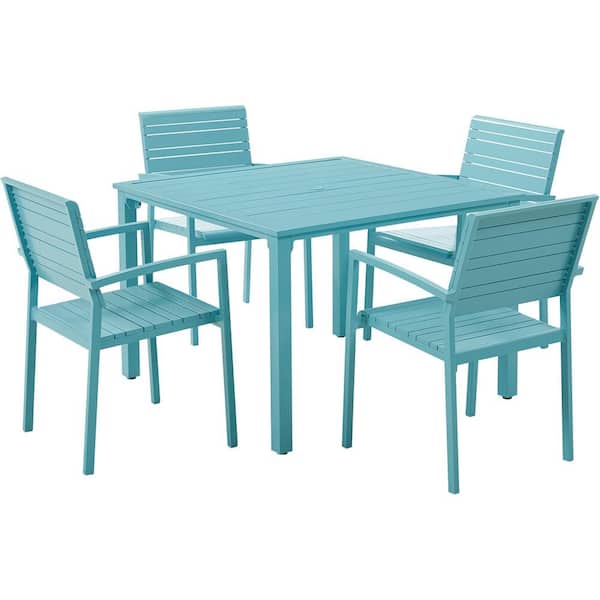 Aluminum Modern Outdoor Dining Set, Modern Outdoor Dining Chairs White