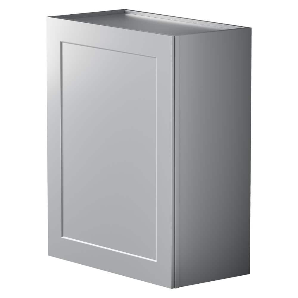21 in. W x 12 in. D x 30 in. H Plywood Ready to Assemble Single Door Wall Kitchen Cabinet with Soft Close in Gray price history on PriceWatchPro