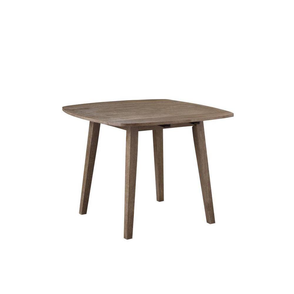 Gray Rubberwood 3-Piece Drop Leaf Dining Set