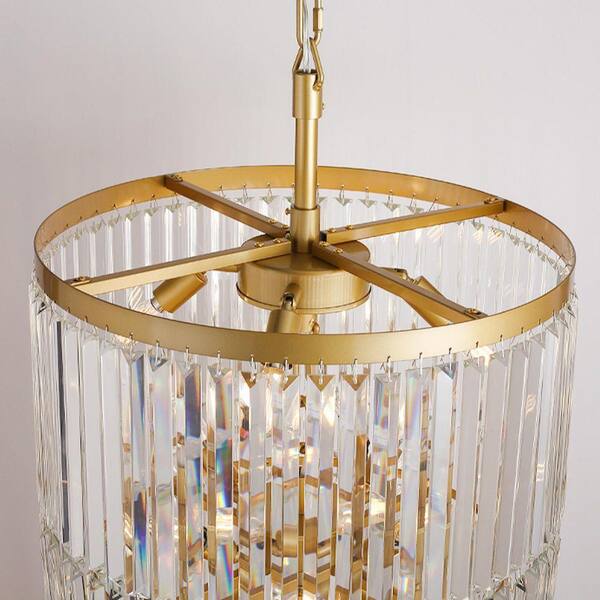 Gleam Flare Modern Chandelier 125 in. 20-Light Gold Chandelier for