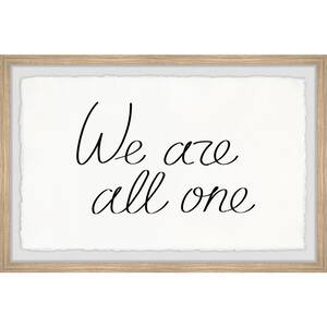 "We Are One" by Marmont Hill Framed Typography Art Print 8 in. x 12 in.