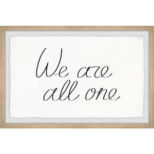 "We Are One" by Marmont Hill Framed Typography Art Print 8 in. x 12 in.