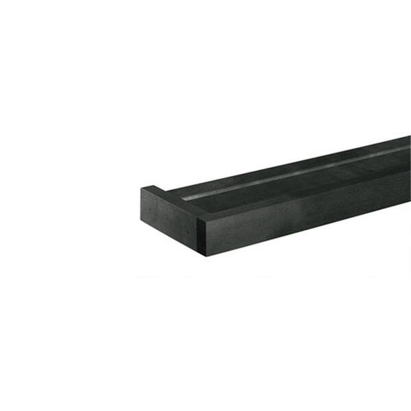 Unbranded 24 in. x 5.25 in. Black Euro Floating Wall Shelf