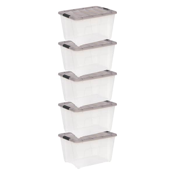 54 Qt./13.5 Gal. Plastic Storage Box with Latching Lid, Clear