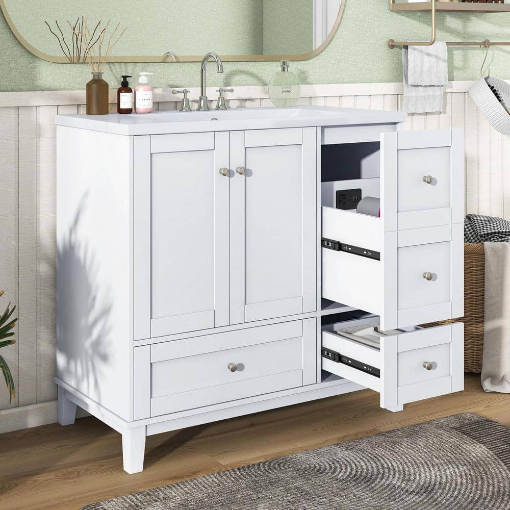 Nivencai 36 in. W x 18 in. D x 34 in. H Single Sink Freestanding