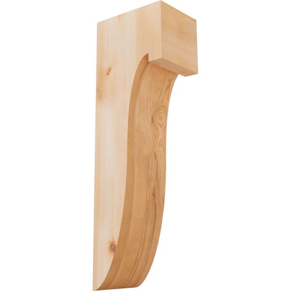 Ekena Millwork 5-1/2 in. x 8 in. x 24 in. Western Red Cedar Del Monte Smooth Corbel