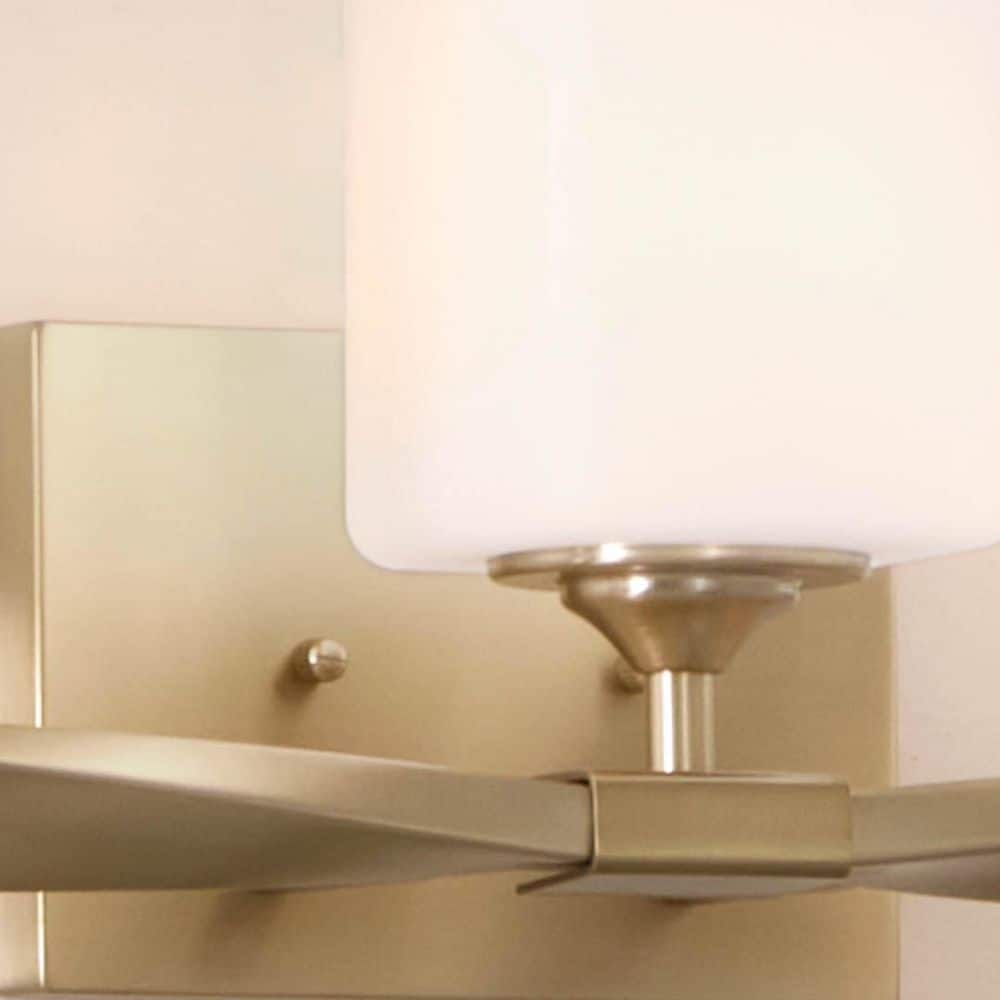 Champagne Bronze 3-Light Vanity with Satin Etched Glass