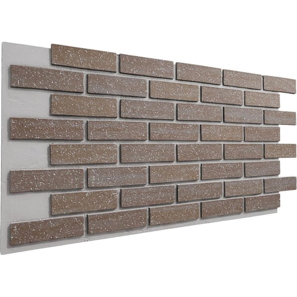 EverStone Traditional Faux Brick Panel, 44 in. W x 21 3/4 in. H x 3/4 in. D, Claywash Color