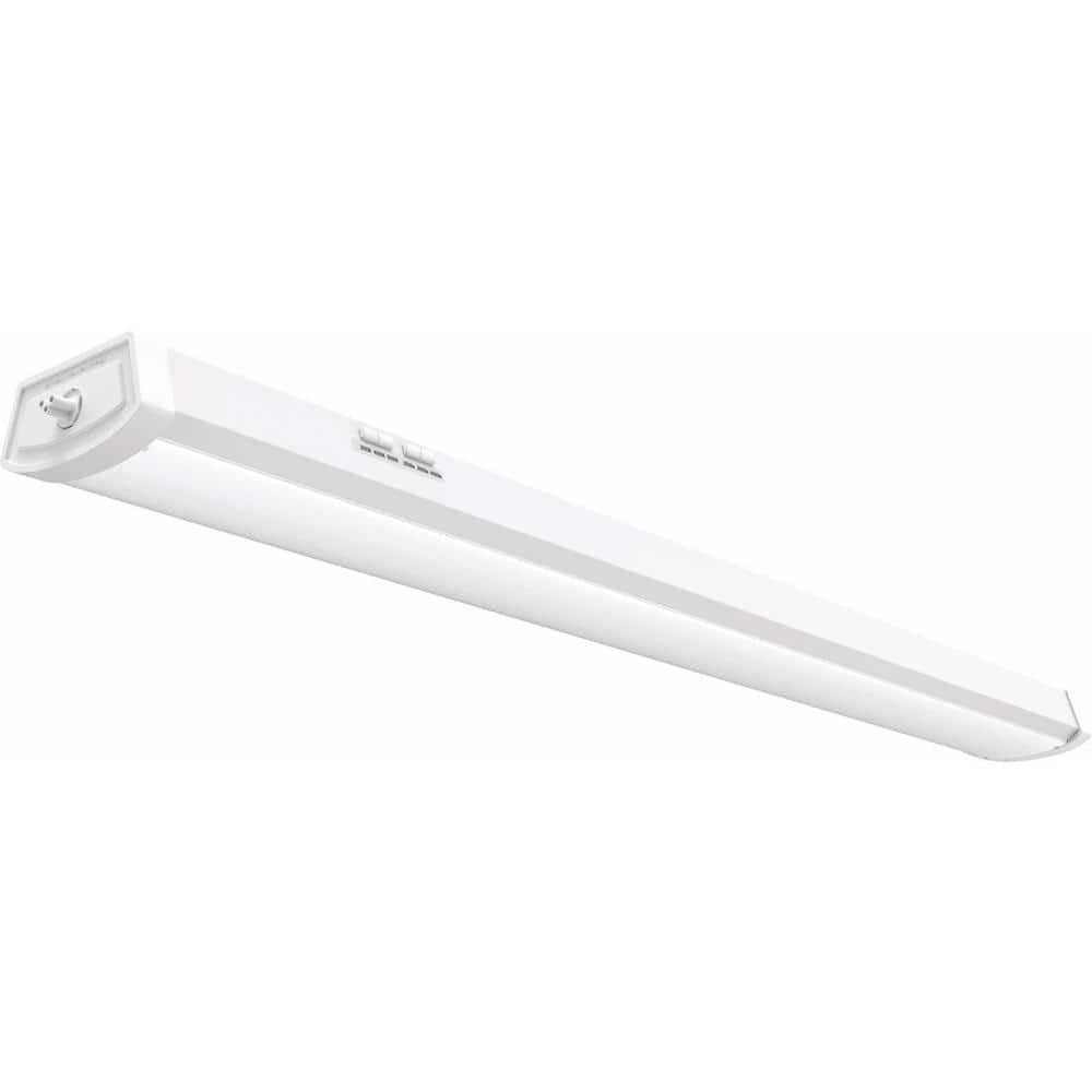 Lithonia 48-Inch White Metal LED Wraparound Light with Frosted Diffuser