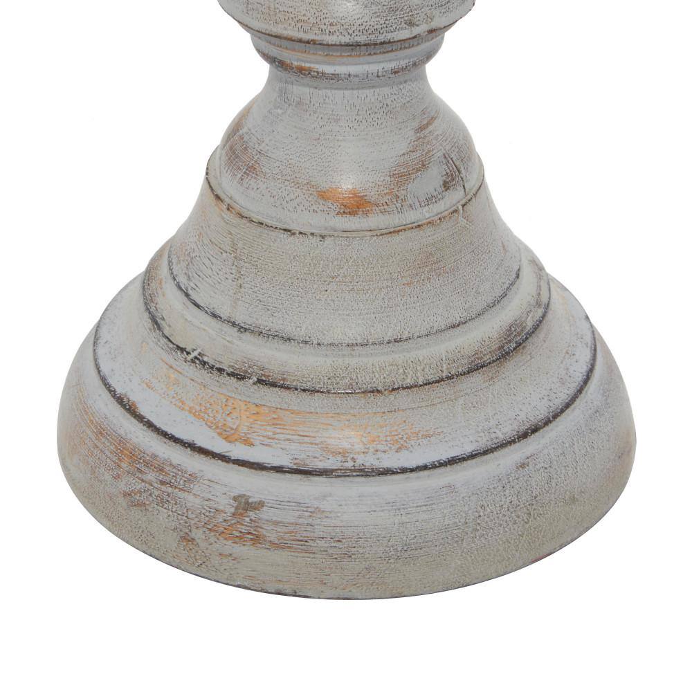 Rustic Elegance Tall Wooden Candle Lantern, 23" Antique Finish