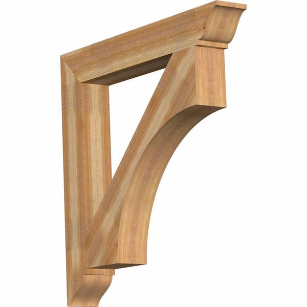 Ekena Millwork 6 in. x 44 in. x 44 in. Western Red Cedar Westlake Traditional Rough Sawn Bracket