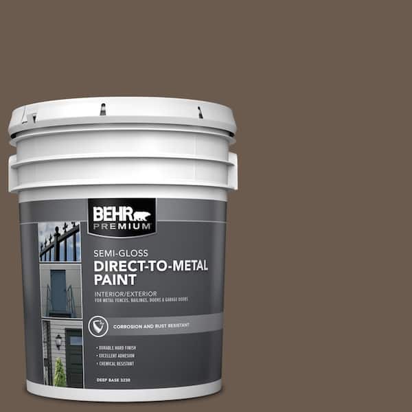 BEHR PREMIUM 5 gal. #PPU5-02 Aging Barrel Semi-Gloss Direct to Metal Interior/Exterior Paint
