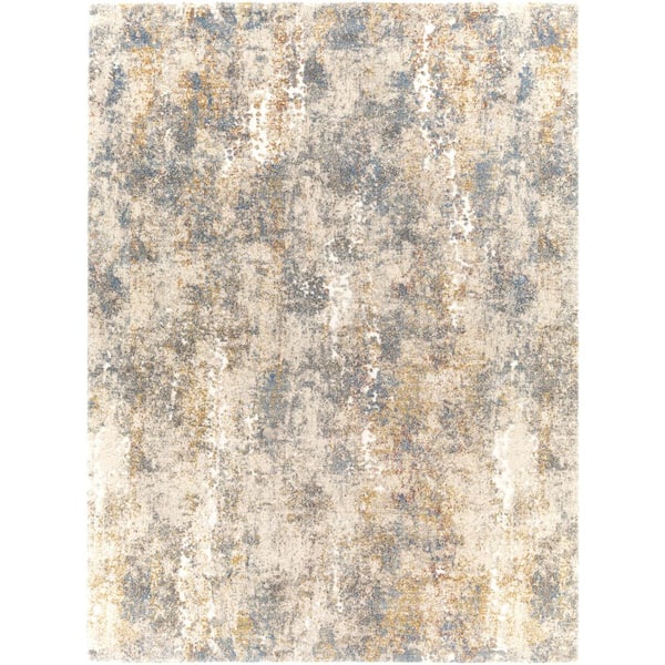Livabliss Tuscany 7 ft. x 10 ft. Yellow Abstract Indoor Area Rug