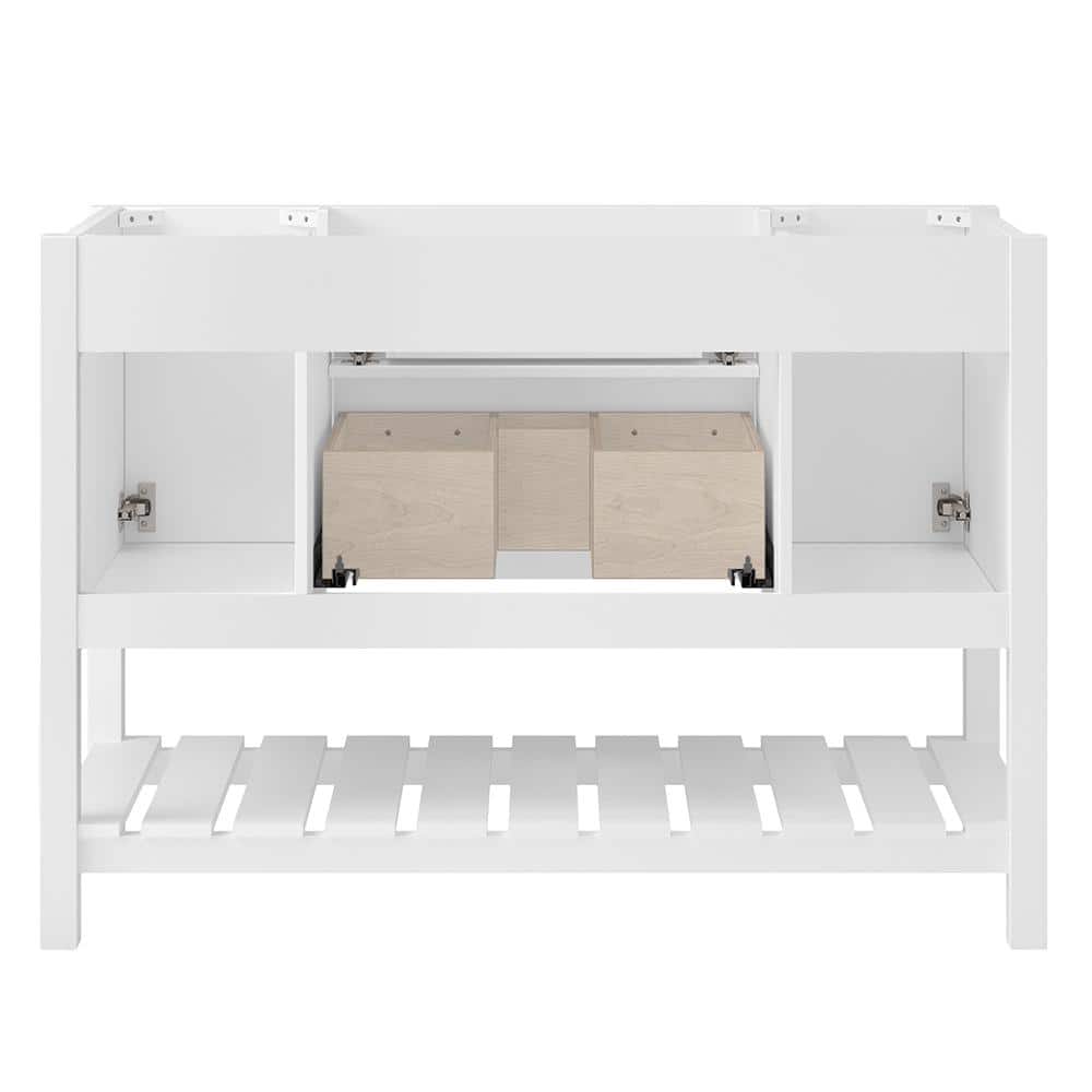 Lawson 48" White Freestanding Vanity Cabinet with Storage