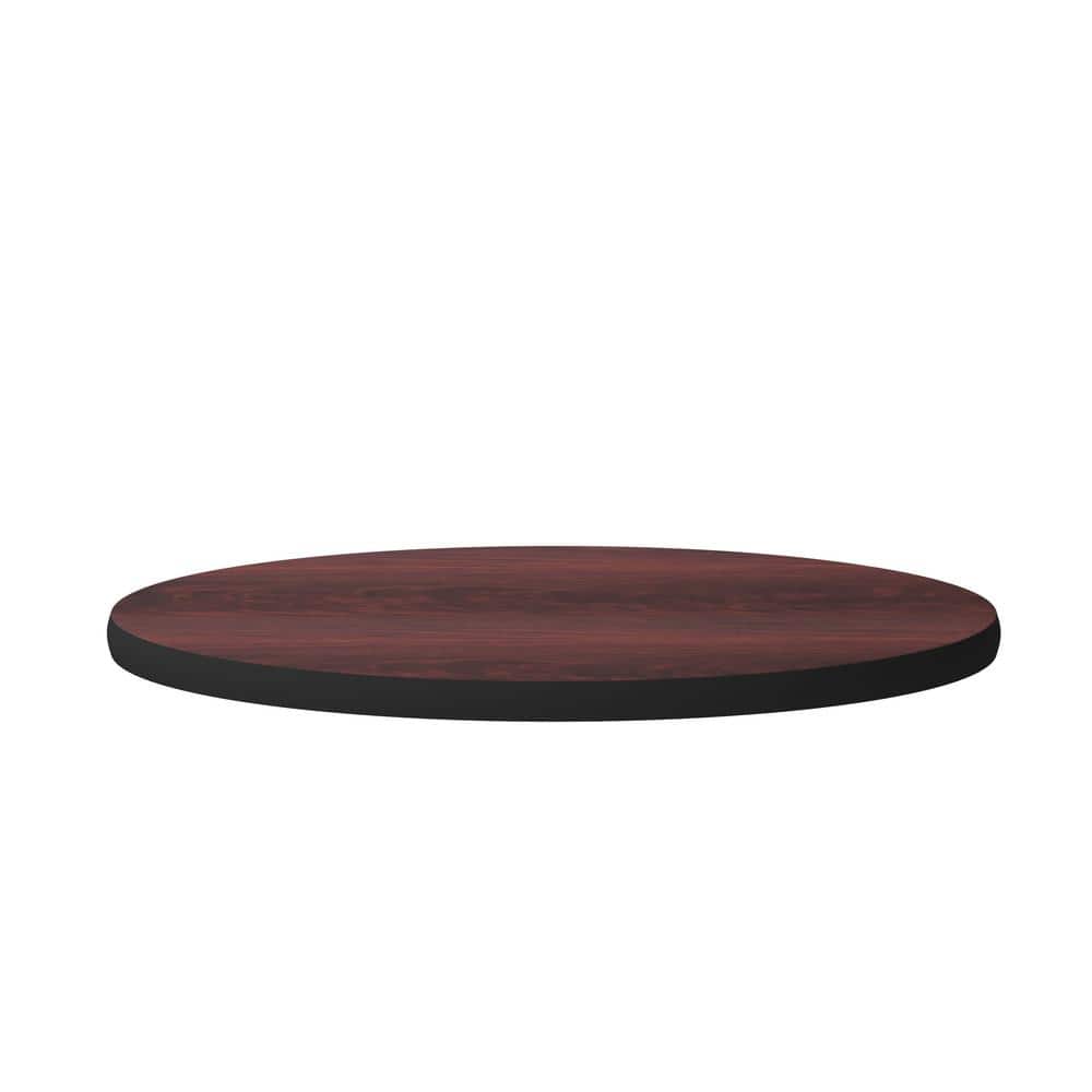 24" Reversible Mahogany/Black Laminate Commercial Table Top