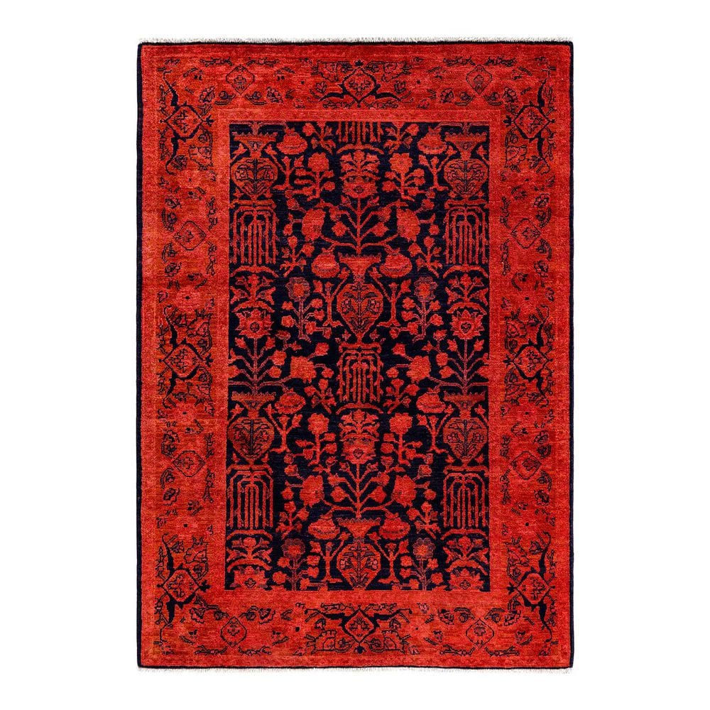 Overdyed Orange 4 ft. x 6 ft. Solid Wool Indoor Area Rug price history on PriceWatchPro