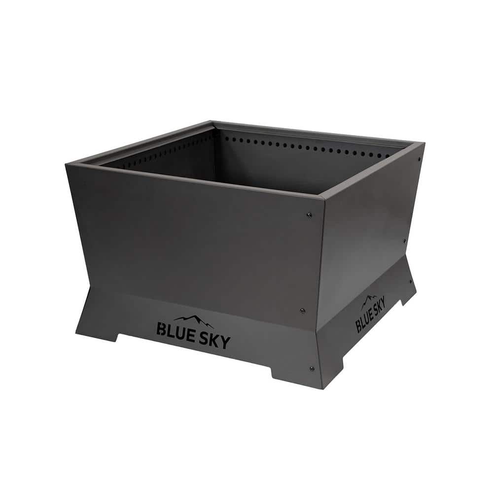 Blue Sky 28" Black Steel Smokeless Square Fire Pit