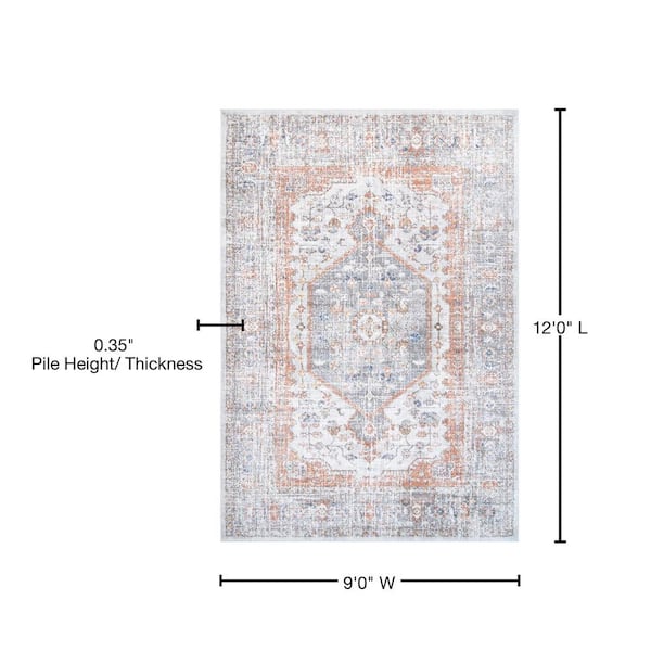Jaipur Living Razia Navy/Red 5 ft. x 8 ft. Medallion Area