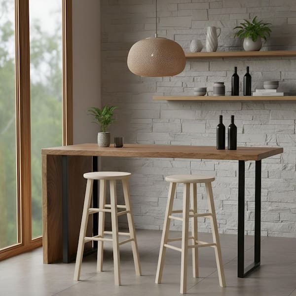 International Concepts 30 in. Unfinished Wood Bar Stool