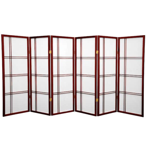 Oriental Furniture 4 ft. Rosewood 6-Panel Room Divider
