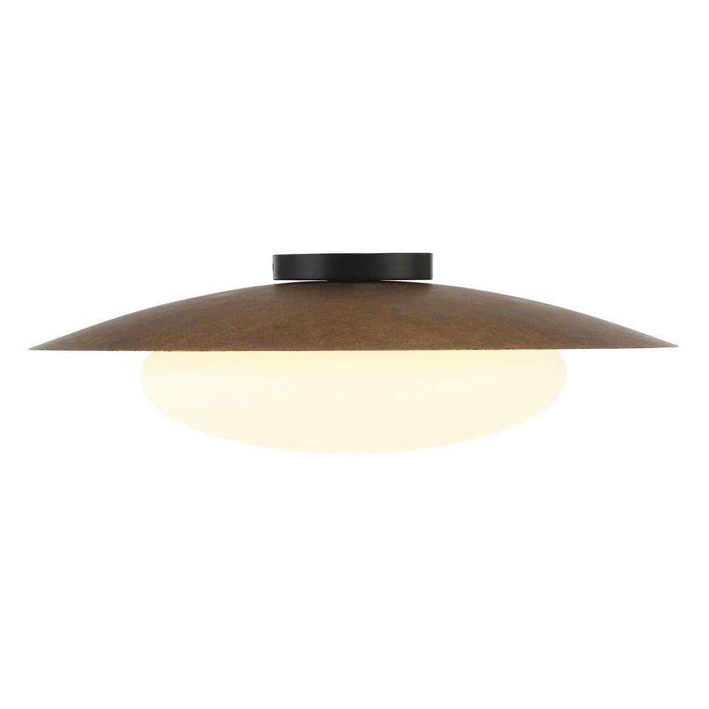 Halcyon Gold and Glass LED Flush Mount Ceiling Light