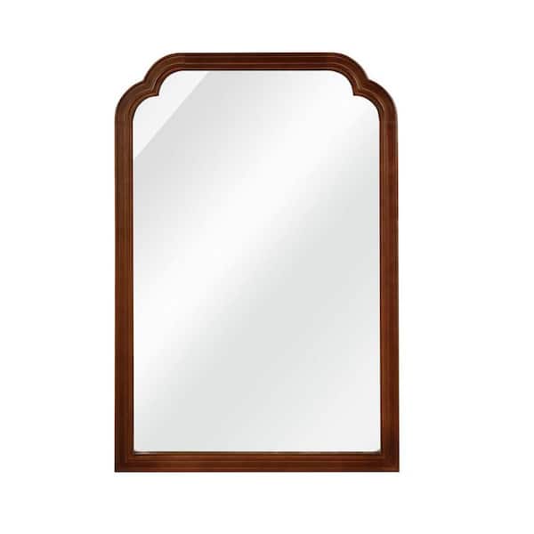 24.00 in. W x 36.00 in. H Rectangular Solid Wood Frame Wall Mount Bathroom Vanity Mirror in Black Walnut