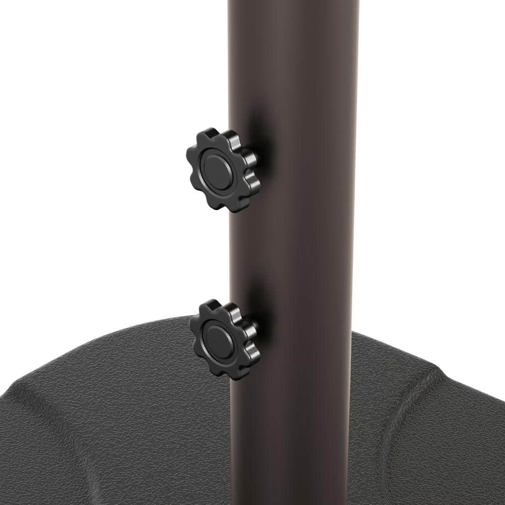 Navy Blue 10 Ft Solar LED Cantilever Patio Umbrella with Base