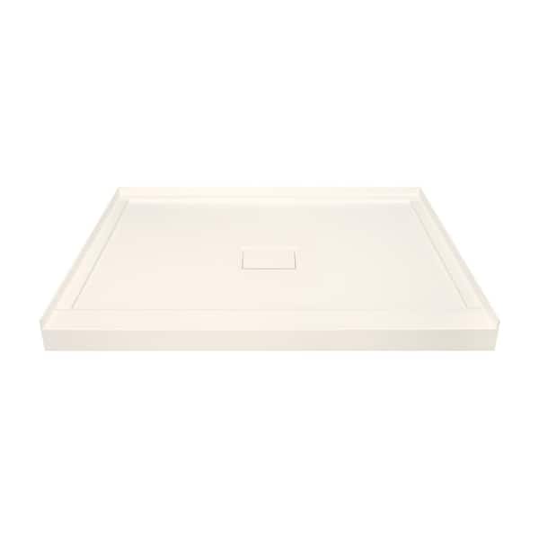 Transolid Linear 36 in. L x 36 in. W Single Threshold Alcove Shower Pan Base with a Center Drain in Cameo